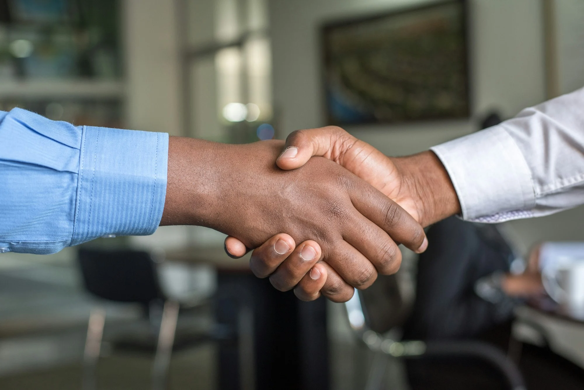 Professional handshake closeup